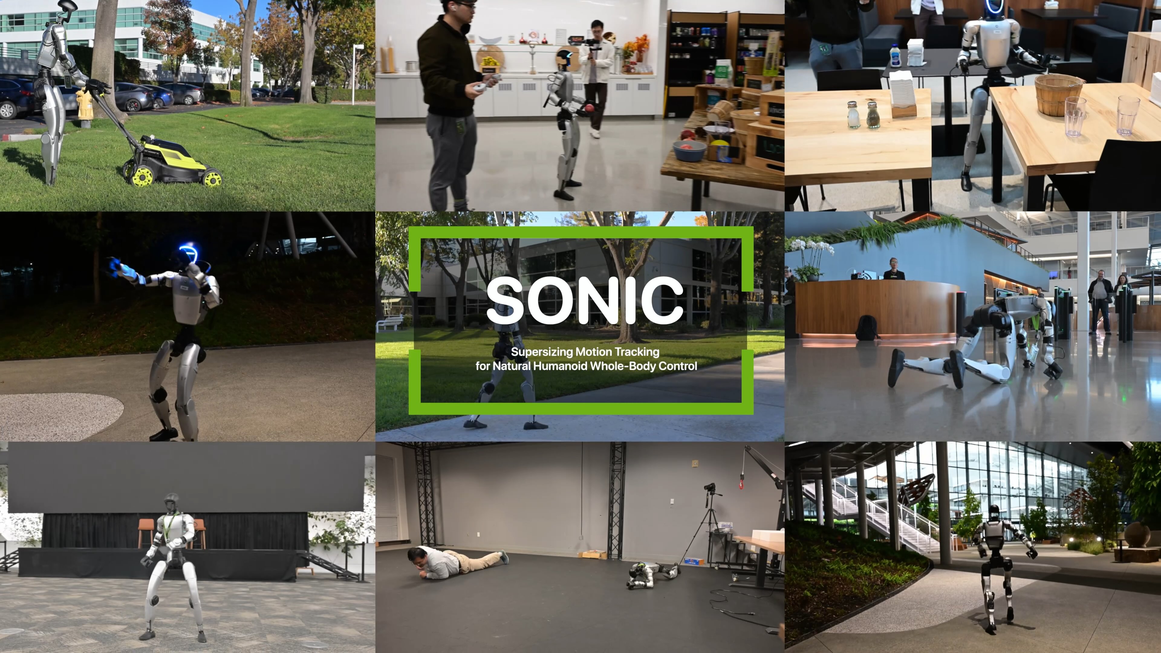 SONIC: Supersizing Motion Tracking for Natural Humanoid Whole-Body Control