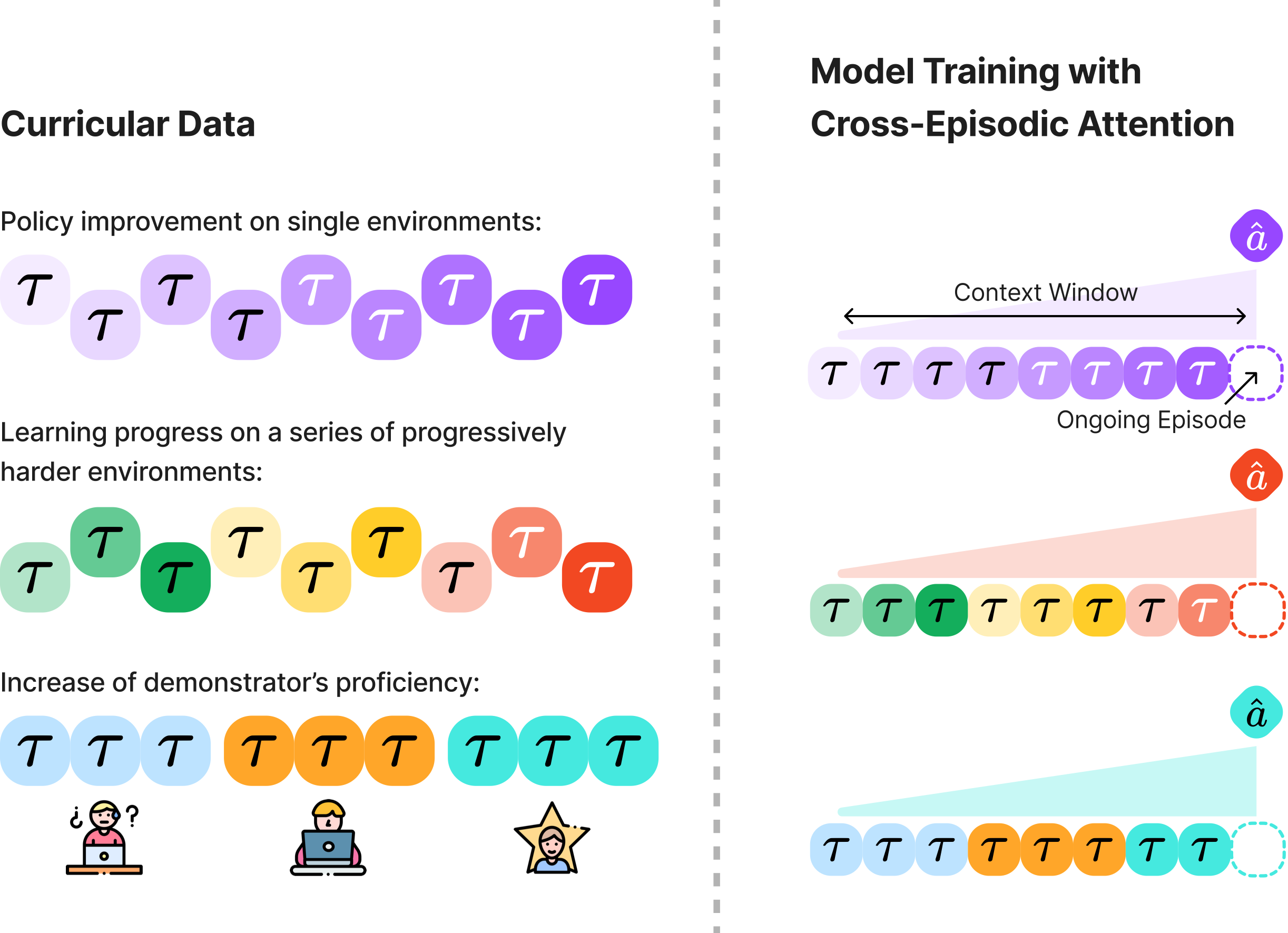 Cross-Episodic Curriculum for Transformer Agents
